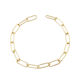 Şener Besim Paperclip Bracelet in 14ct gold plating, detail shot