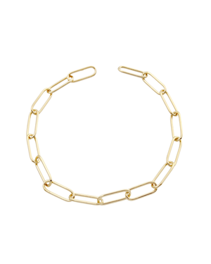 Şener Besim Paperclip Bracelet in 14ct gold plating, detail shot