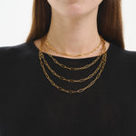 Sener Besim Paperclip Necklace Worn Lengths