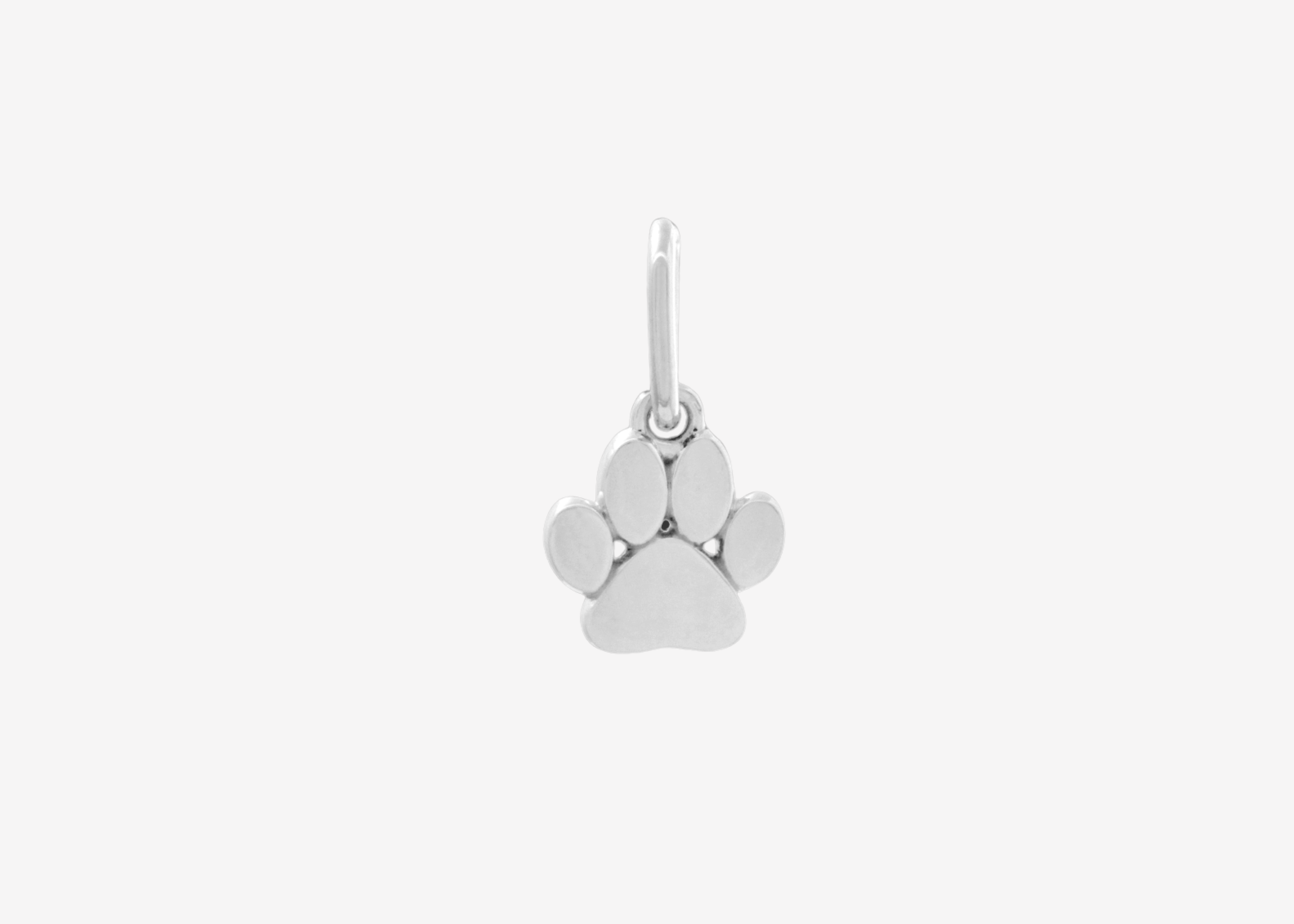 Şener Besim Paw Print Charm in rhodium plating — Buildable Collection