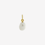 Pearl charm gold plating on white background — Şener Besim