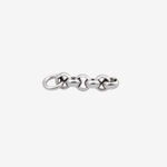 Şener Besim Rolo Charm Extender in rhodium plating, sterling silver