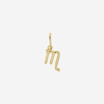 Şener Besim Scorpio Charm in 14ct gold plating, flat lay