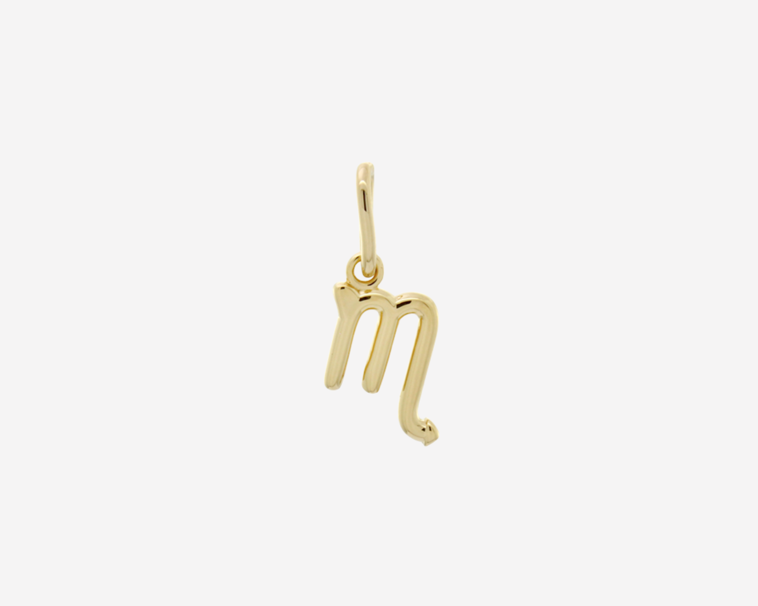 Şener Besim Scorpio Charm in 14ct gold plating, flat lay