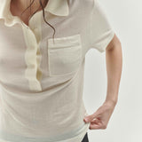 Short Sleeve Polo Cream