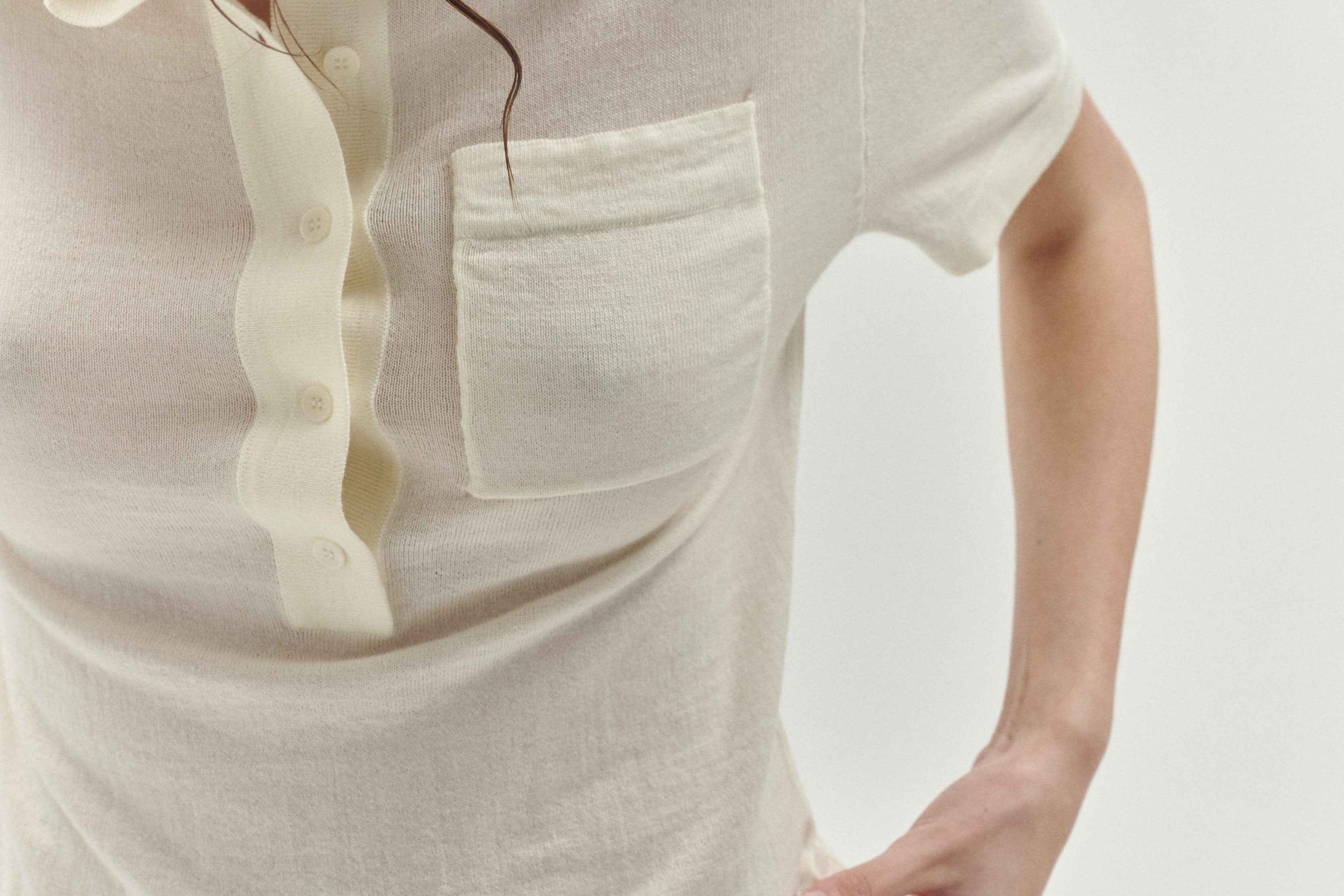 Short Sleeve Polo Cream