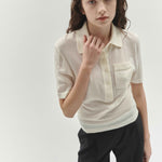 Short Sleeve Polo Cream