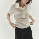 Short Sleeve Polo Cream