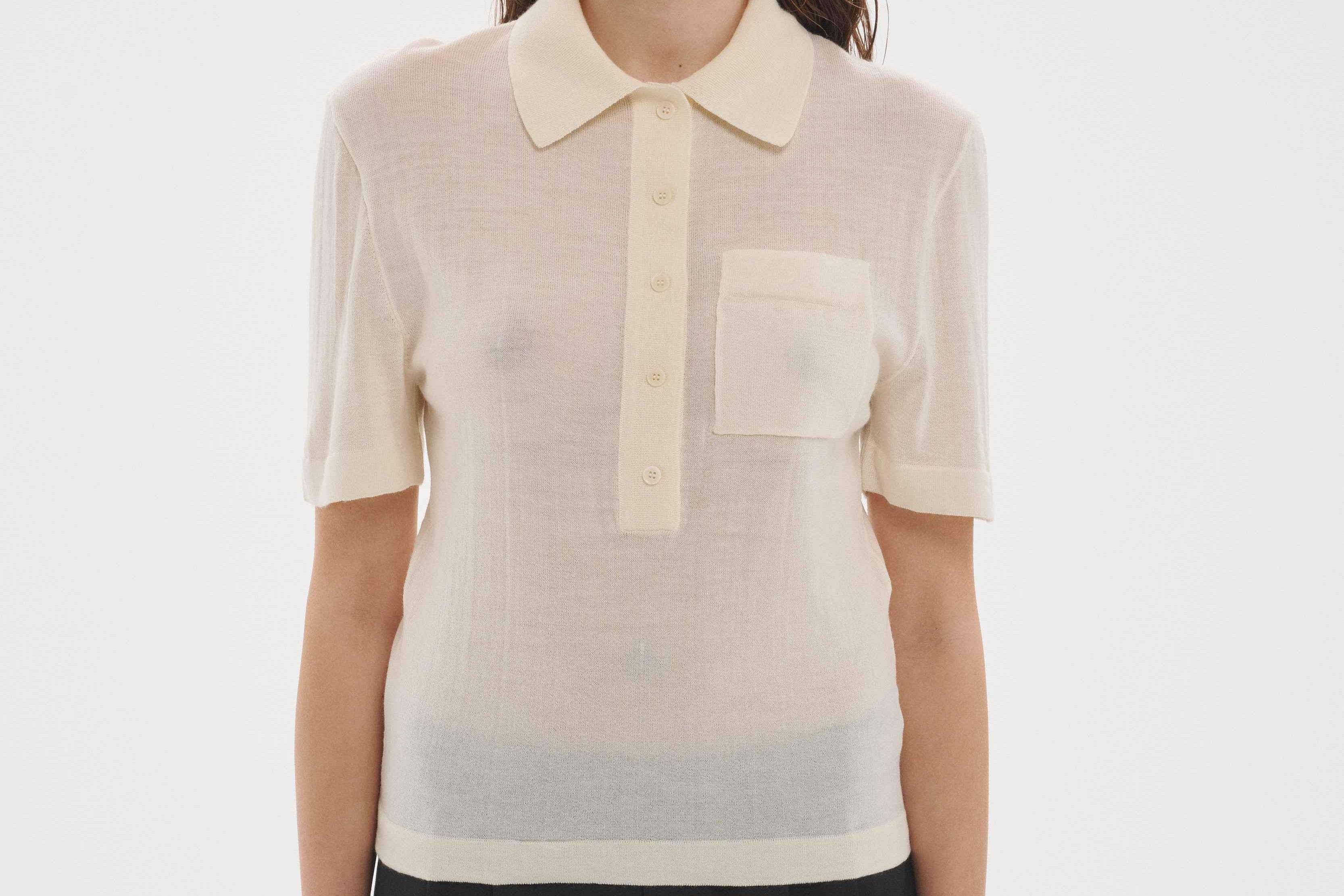 Short Sleeve Polo Cream