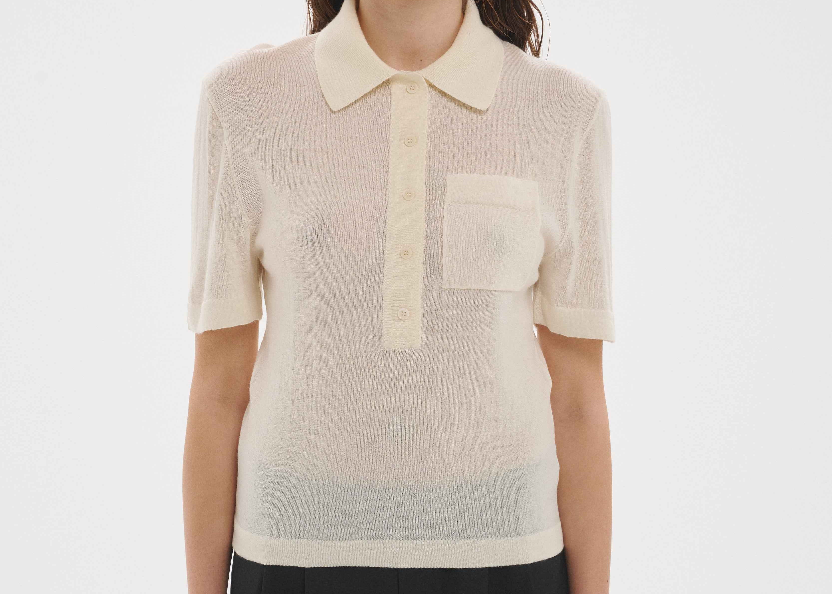 Short Sleeve Polo Cream