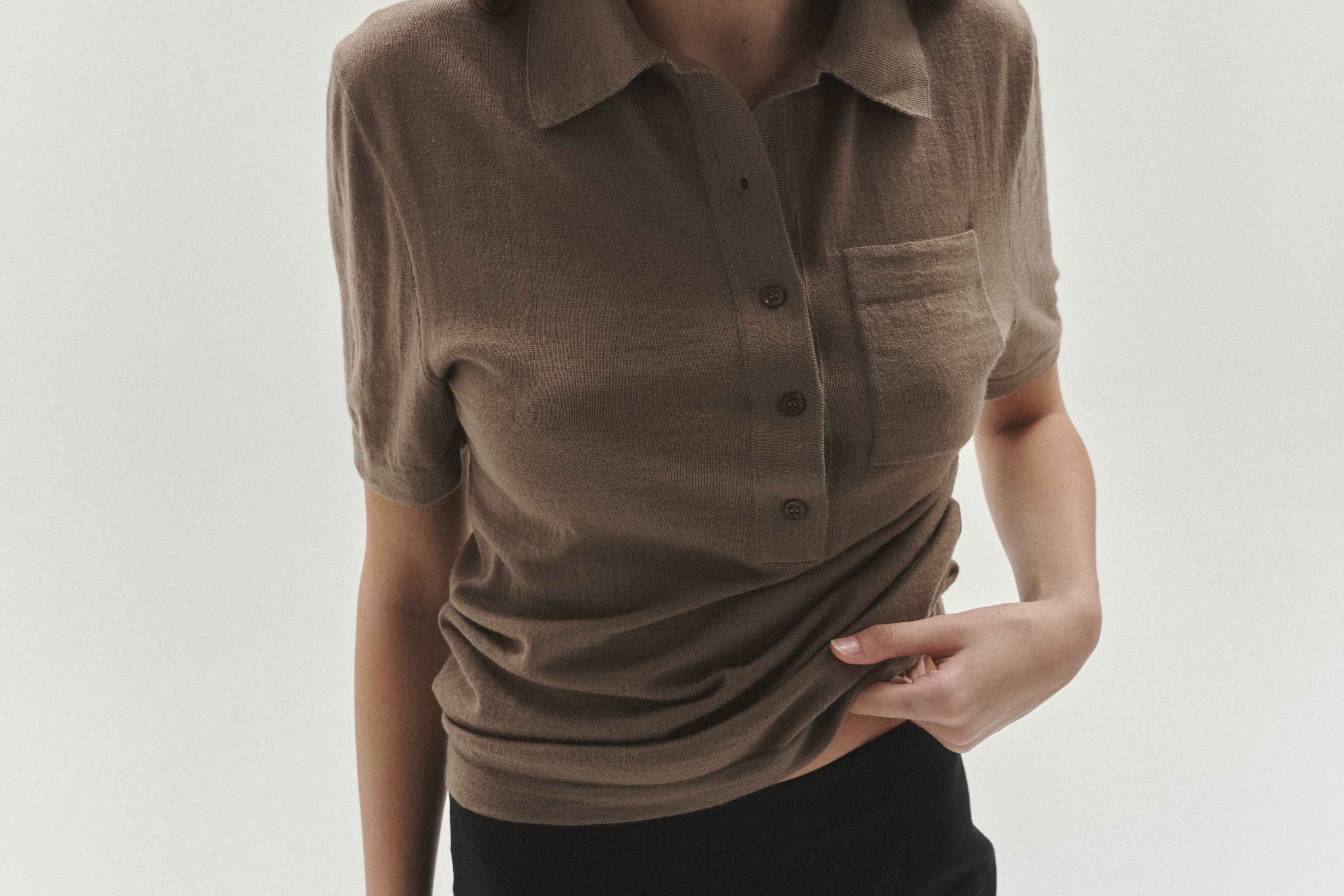 Short Sleeve Polo Putty