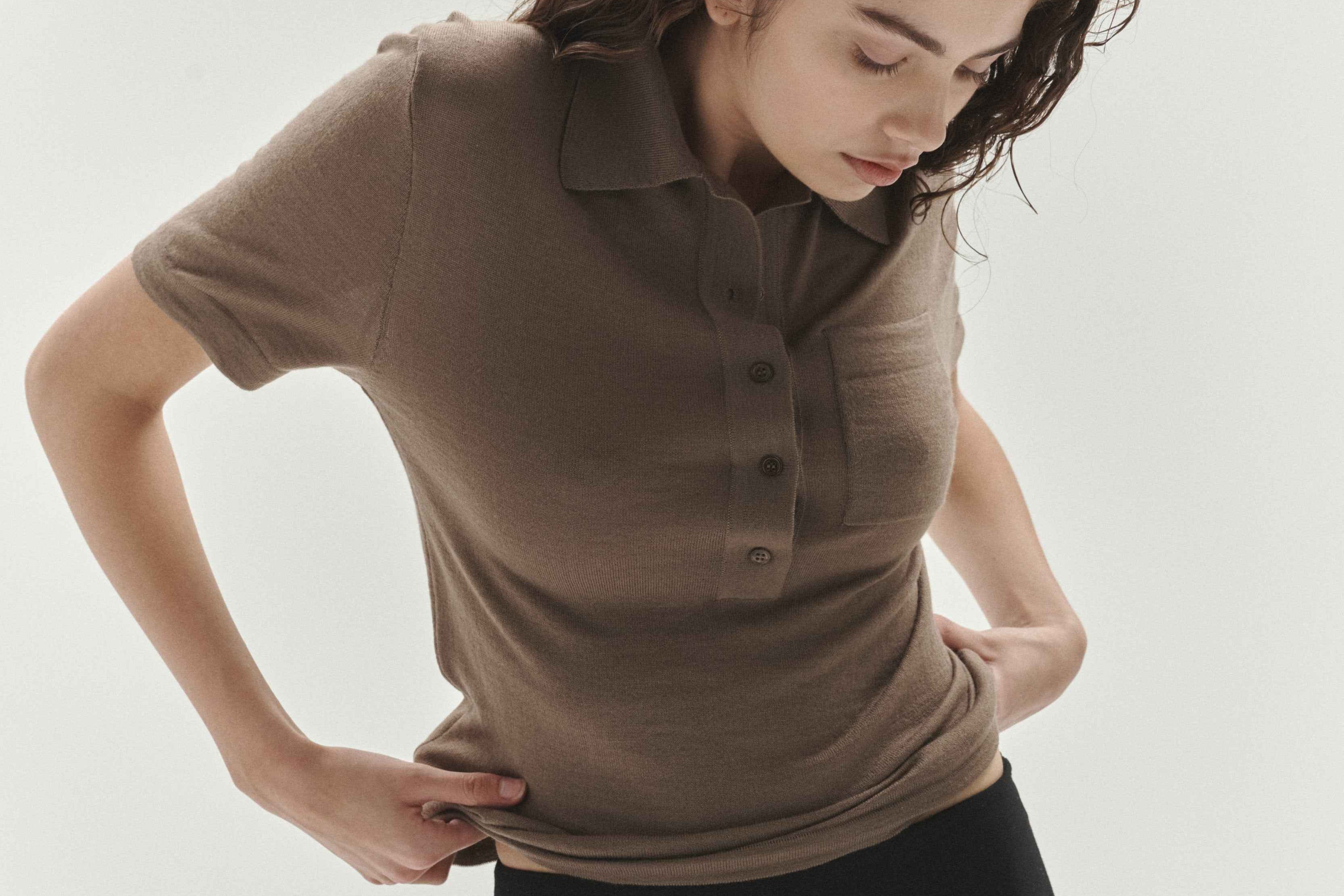 Short Sleeve Polo Putty