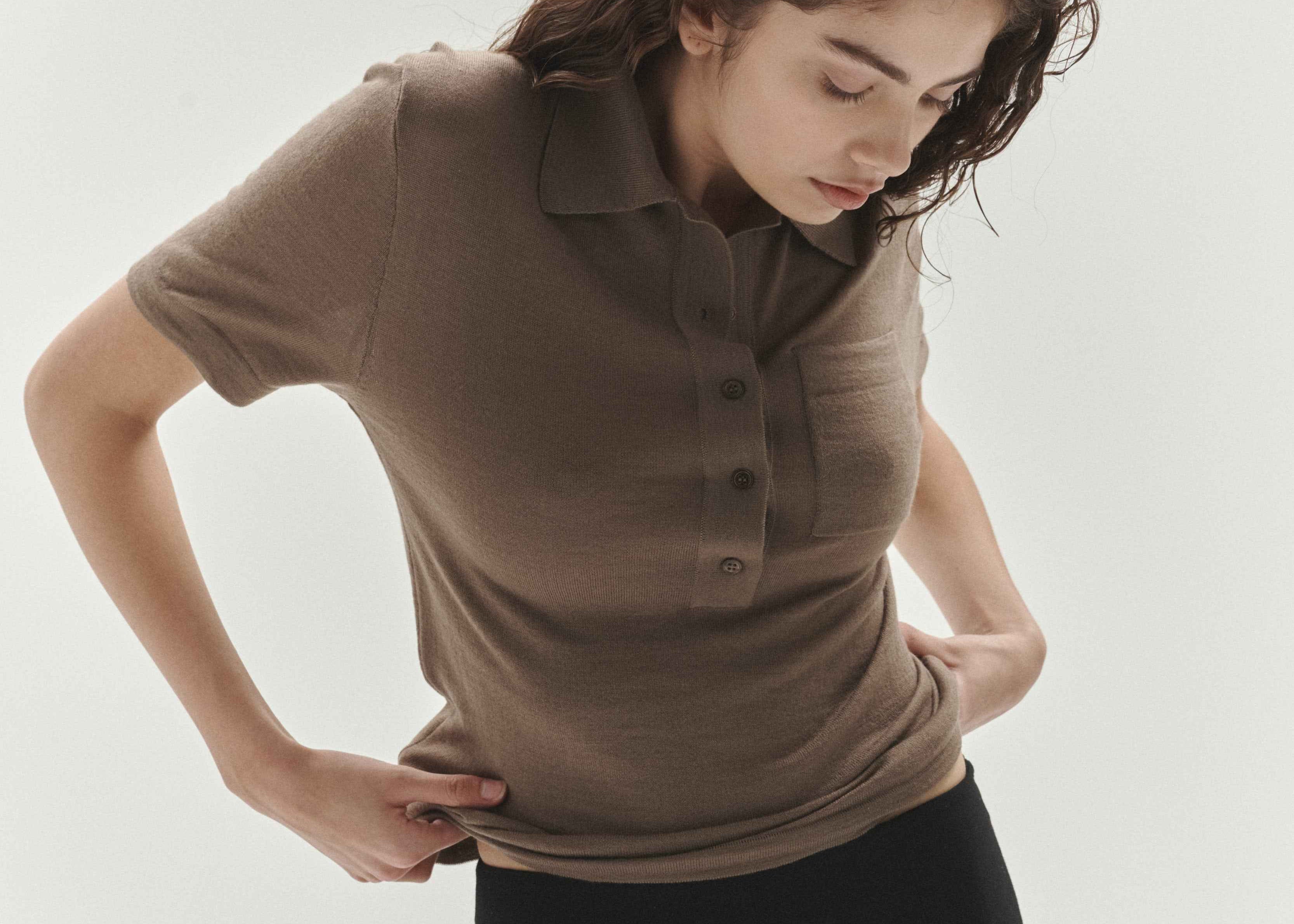 Short Sleeve Polo Putty
