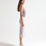 transparency cami by sener besim worn on model side view