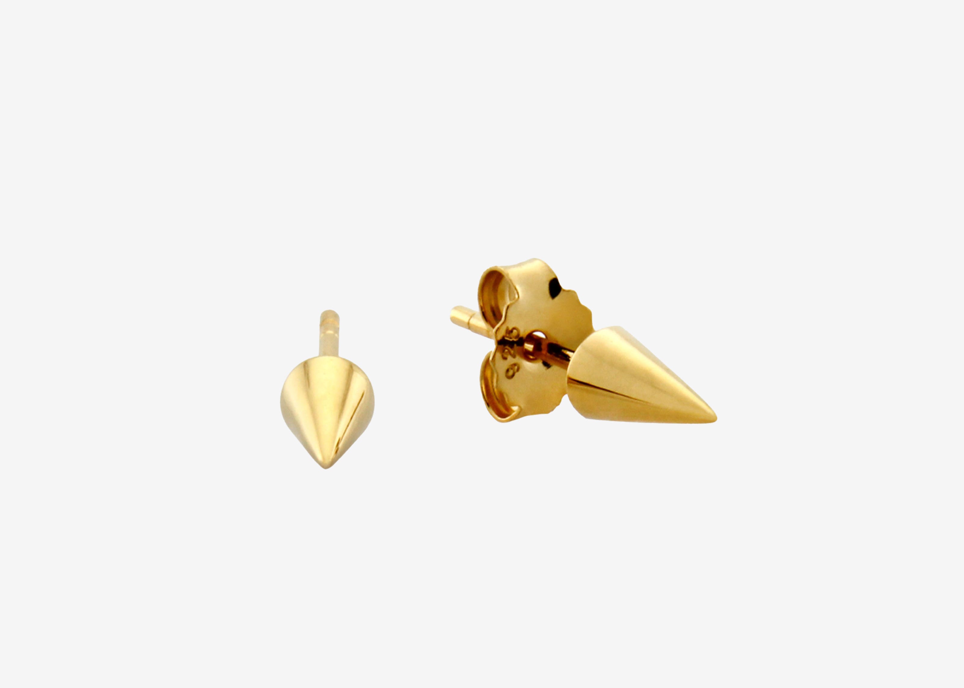 sener besim point stud earring in gold