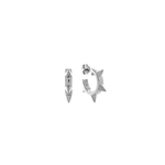 pair of sterling silver earrings with spikes by sener besim