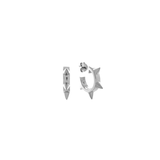 pair of sterling silver earrings with spikes by sener besim
