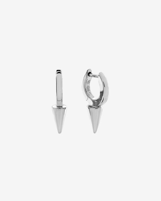 Small Single Point Huggie - Silver