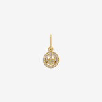Şener Besim Smiley Face Charm in 14ct gold plating with lab-grown diamonds — Buildable Collection