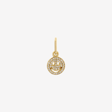 Şener Besim Smiley Face Charm in 14ct gold plating with lab-grown diamonds — Buildable Collection