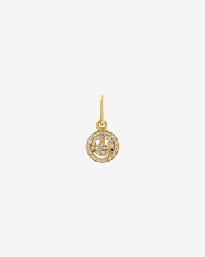 Smiley Face Charm Gold