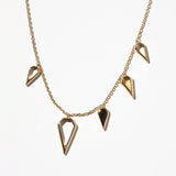 Spear Gem Necklace - Gold & Yellow Spinel