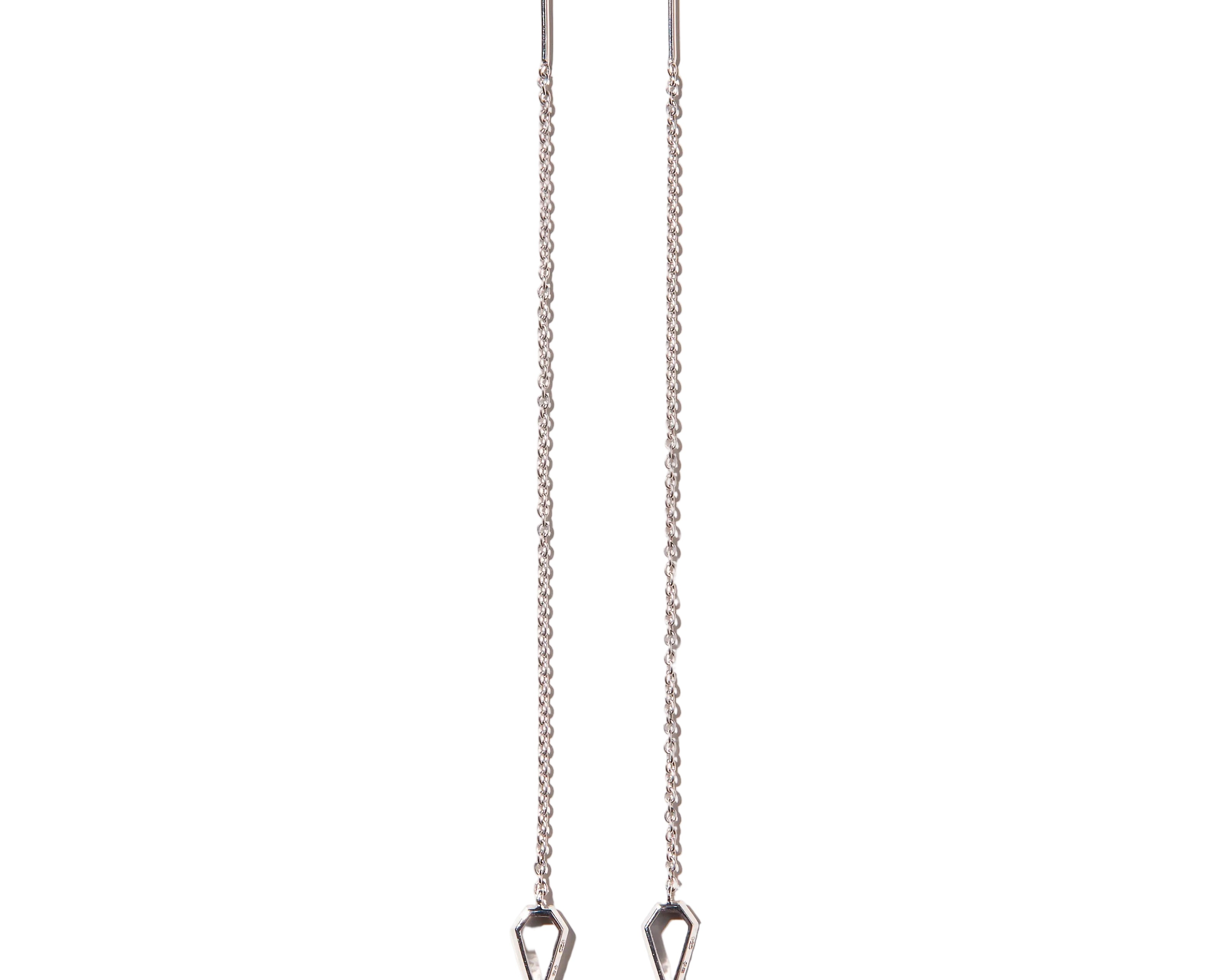 Spear Thread Earrings in Silver - Main View Şener Besim