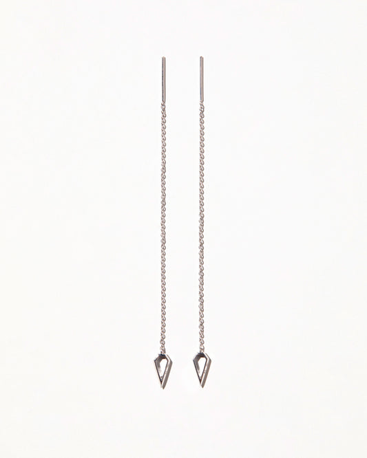 Spear Thread Earrings - Silver