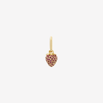 Şener Besim Strawberry Charm in 14ct gold plating with lab-grown ruby gemstones — Buildable Collection