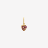 Şener Besim Strawberry Charm in 14ct gold plating with lab-grown ruby gemstones — Buildable Collection