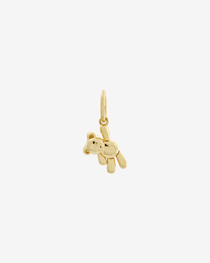 Teddy Bear Charm Movable Arms Gold