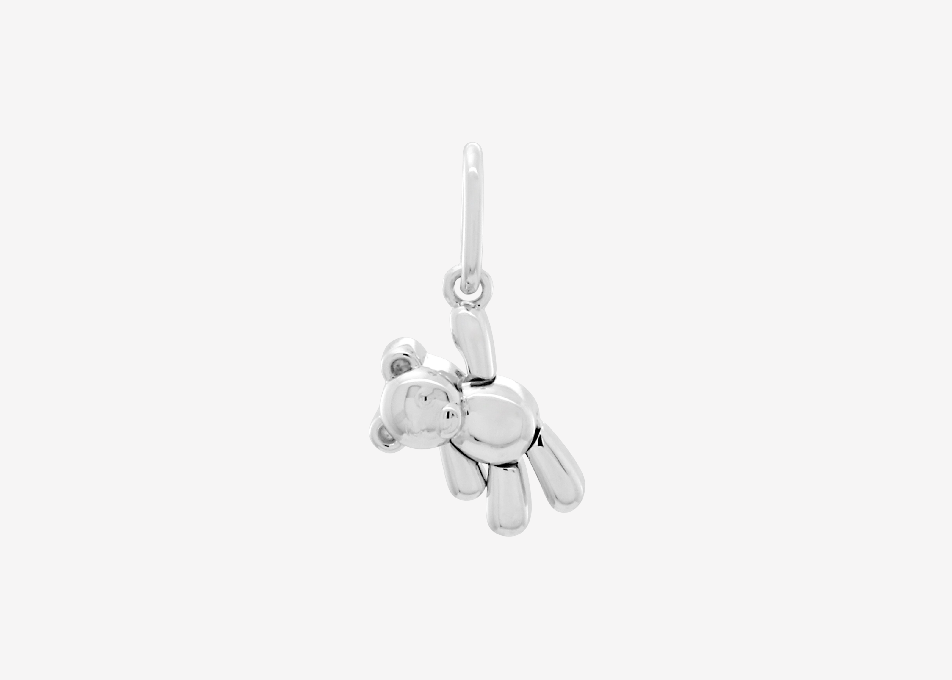 Şener Besim Teddy Bear Charm with Movable Arms in rhodium plating — Buildable Collection