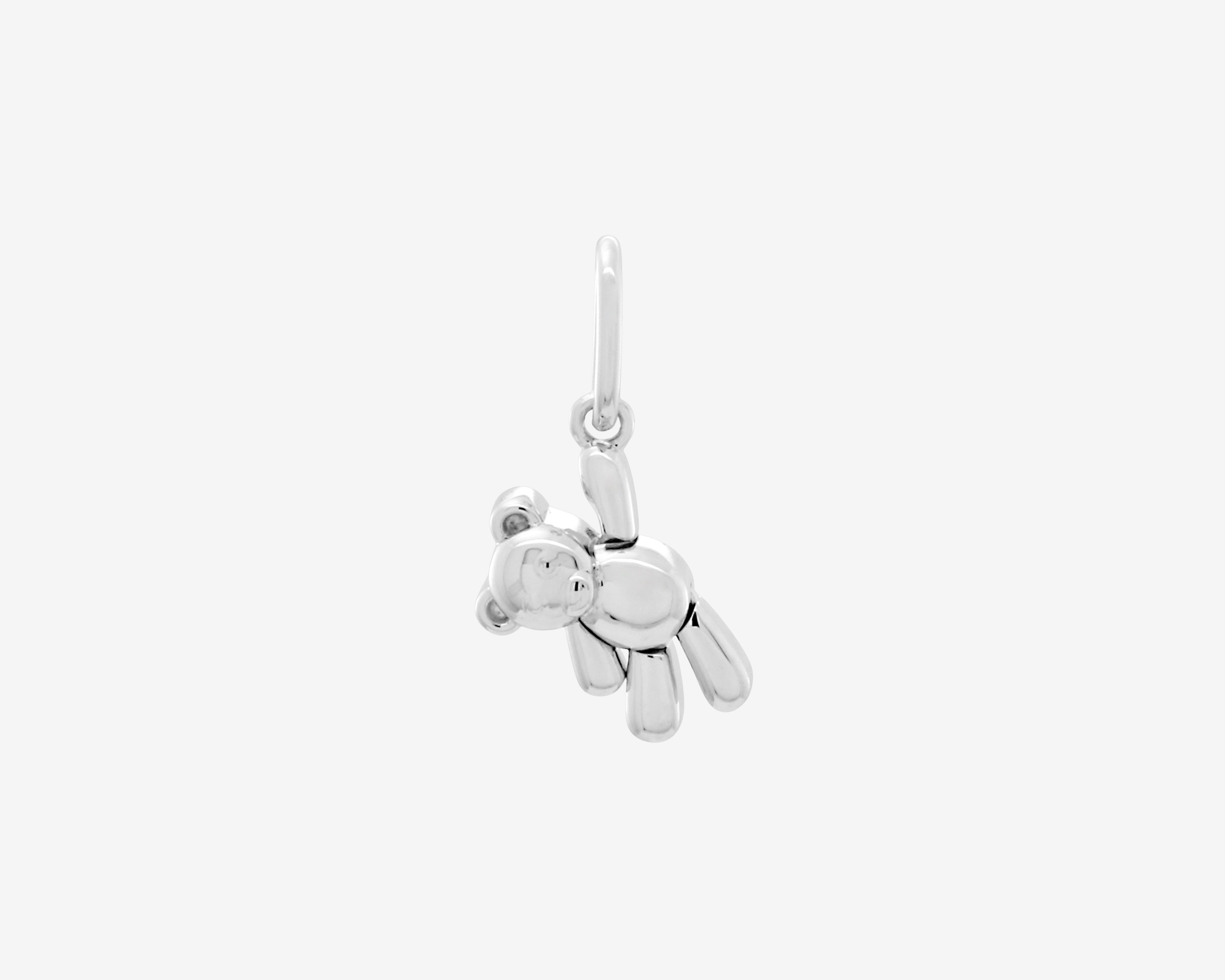 Şener Besim Teddy Bear Charm with Movable Arms in rhodium plating — Buildable Collection