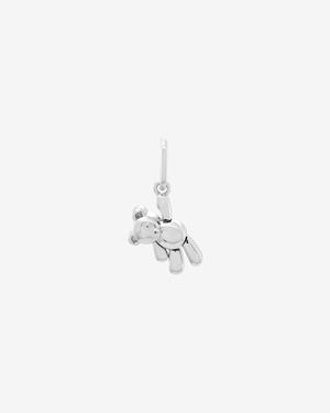 Teddy Bear Charm Movable Arms Silver
