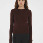Thumbhole Crewneck Chocolate