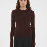 Thumbhole Crewneck Chocolate