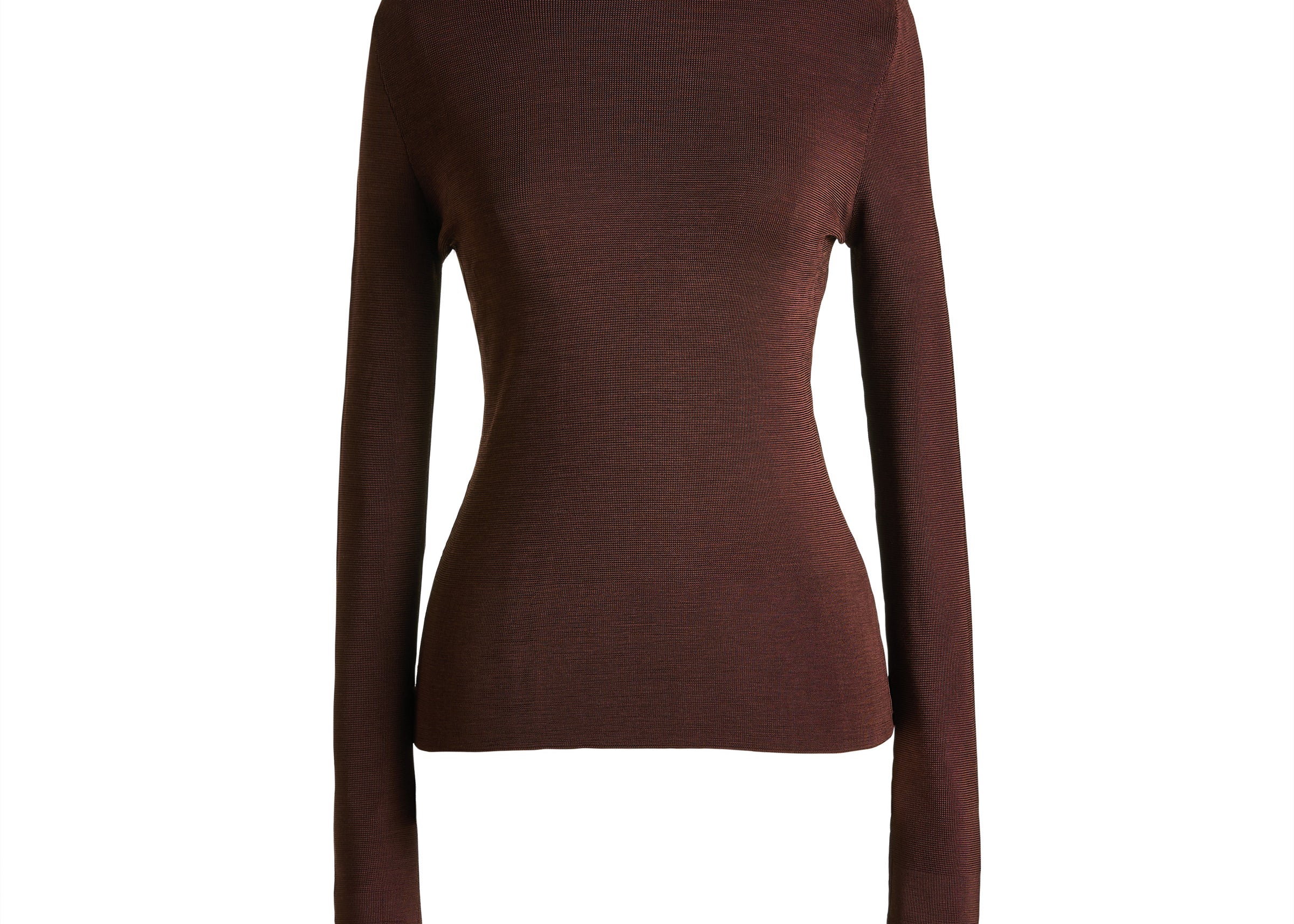 Thumbhole turtleneck in chocolate brown — Şener Besim