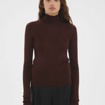 Thumbhole Turtleneck Chocolate