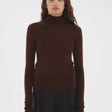 Thumbhole Turtleneck Chocolate