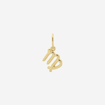 Şener Besim Virgo Charm in 14ct gold plating, flat lay