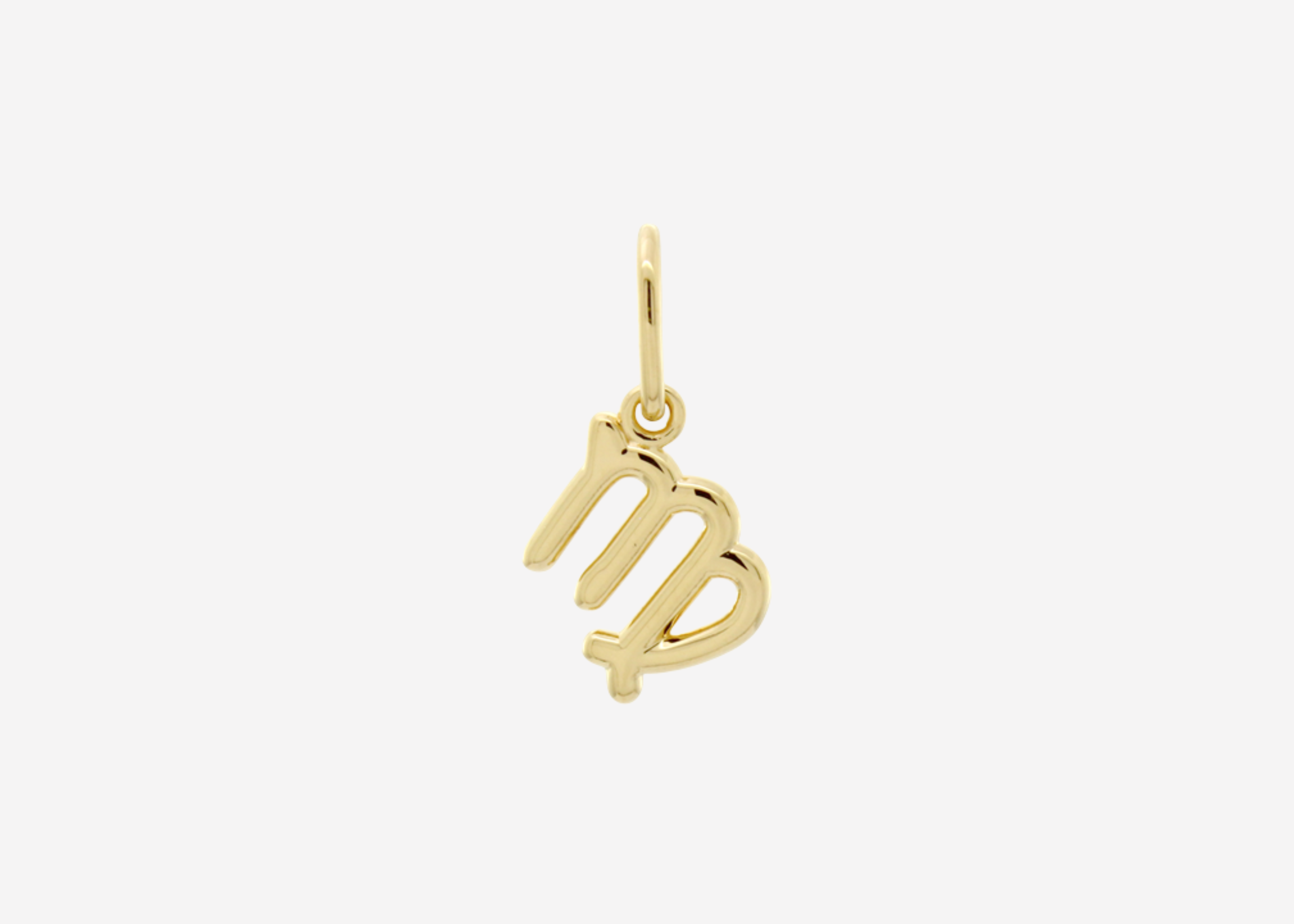 Şener Besim Virgo Charm in 14ct gold plating, flat lay