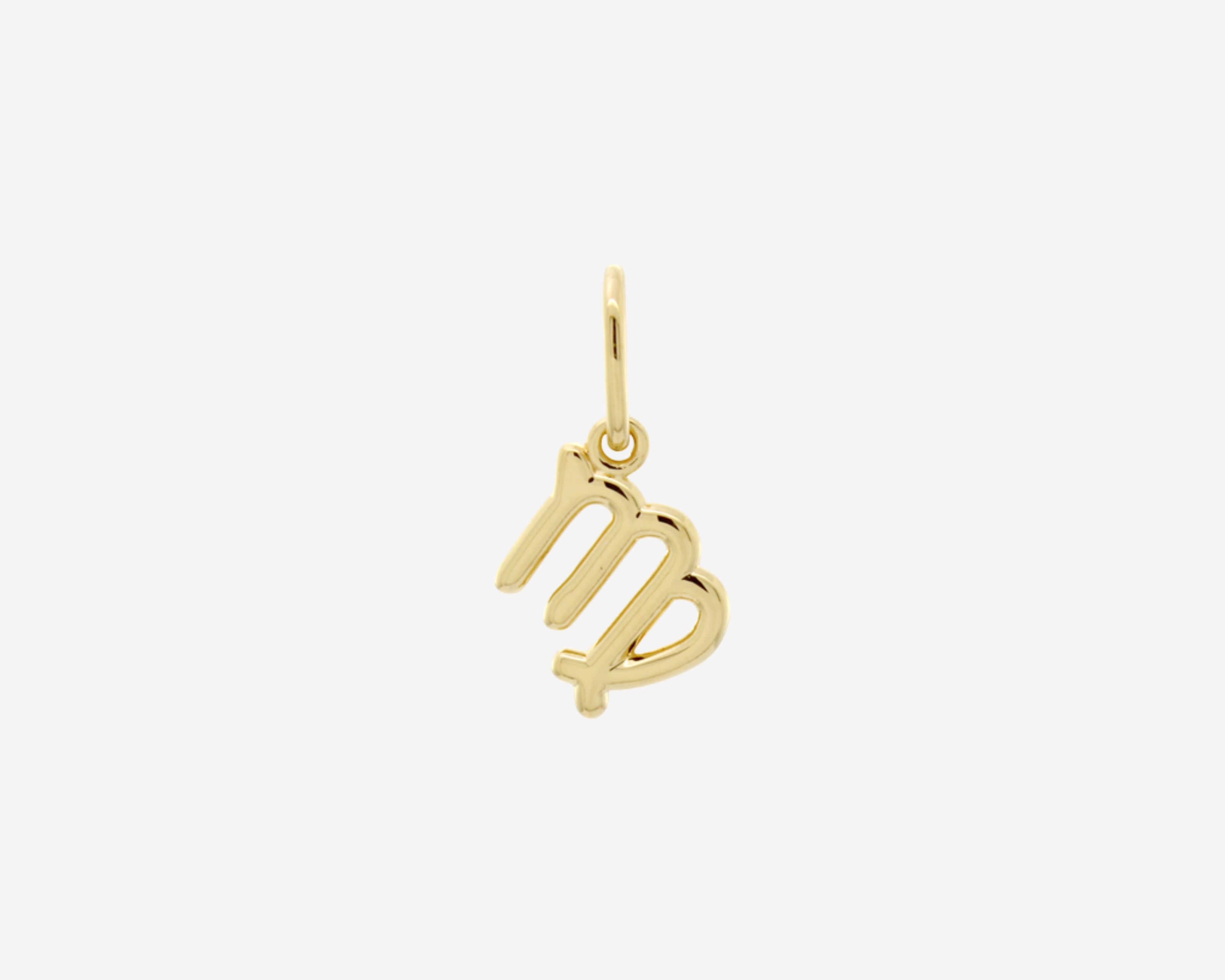 Şener Besim Virgo Charm in 14ct gold plating, flat lay