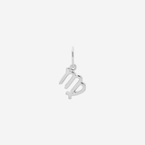 Şener Besim Virgo Charm in silver rhodium plating, flat lay