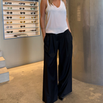 Wide leg pant in black — Şener Besim