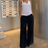 Wide leg pant in black — Şener Besim