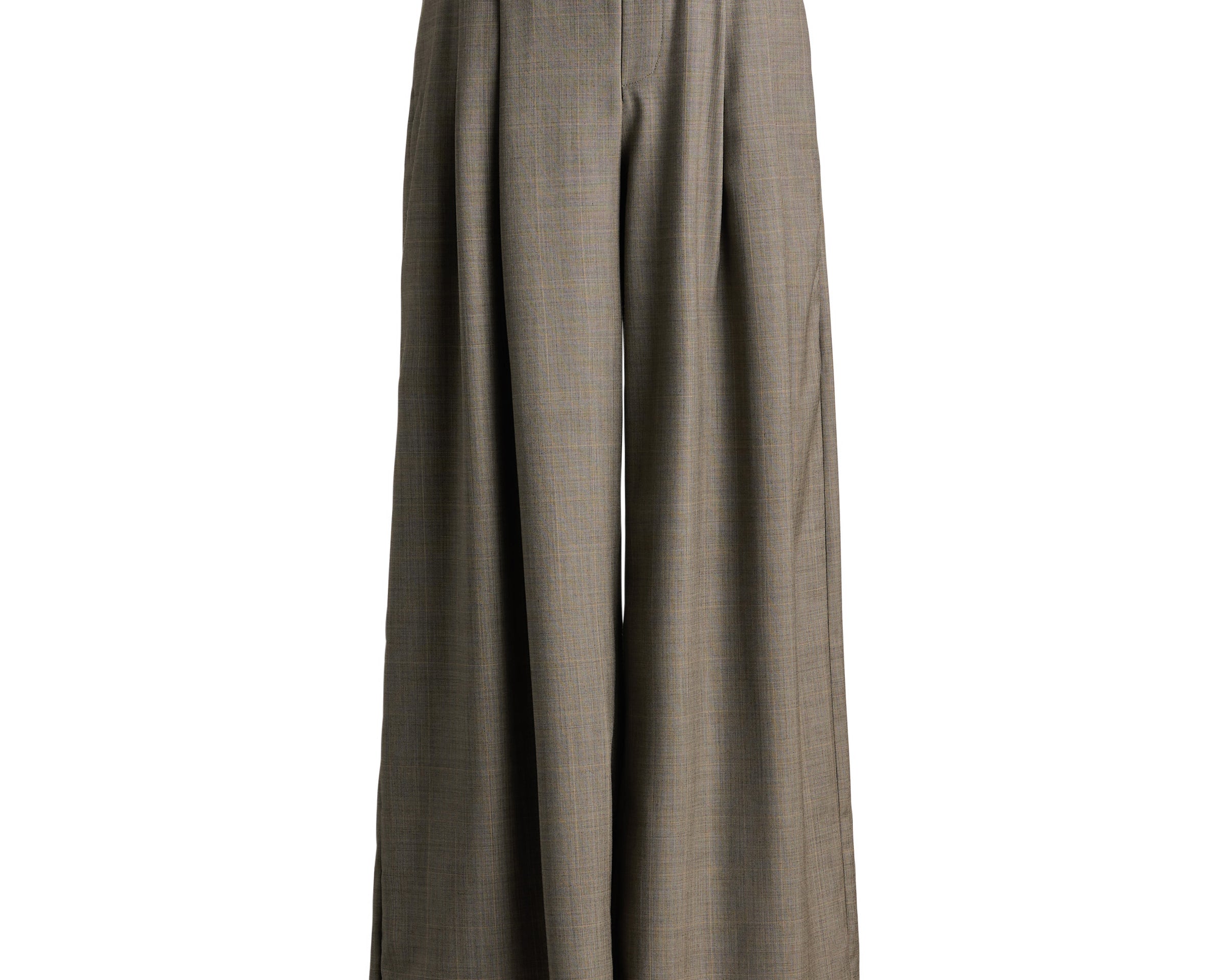 Wide leg check pant flat lay — Şener Besim