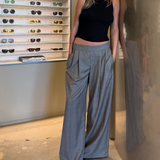 Wide leg check pant — Şener Besim