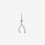 Şener Besim Wishbone Charm in rhodium plating — Buildable Collection