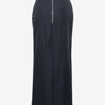 back view of the long pencil skirt featuring a zip and split up the back by sener besim
