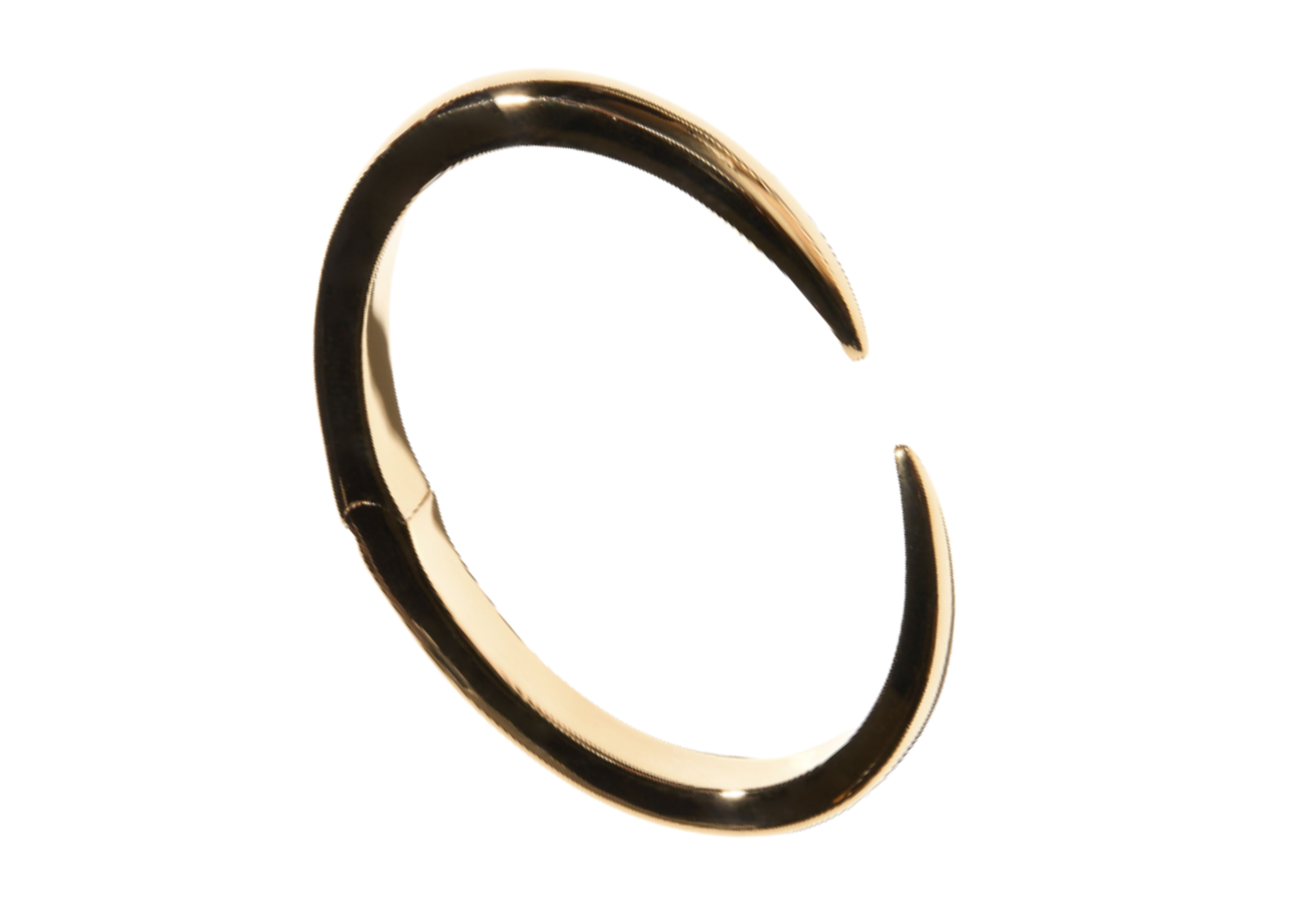 spear curve gold bangle by sener besim